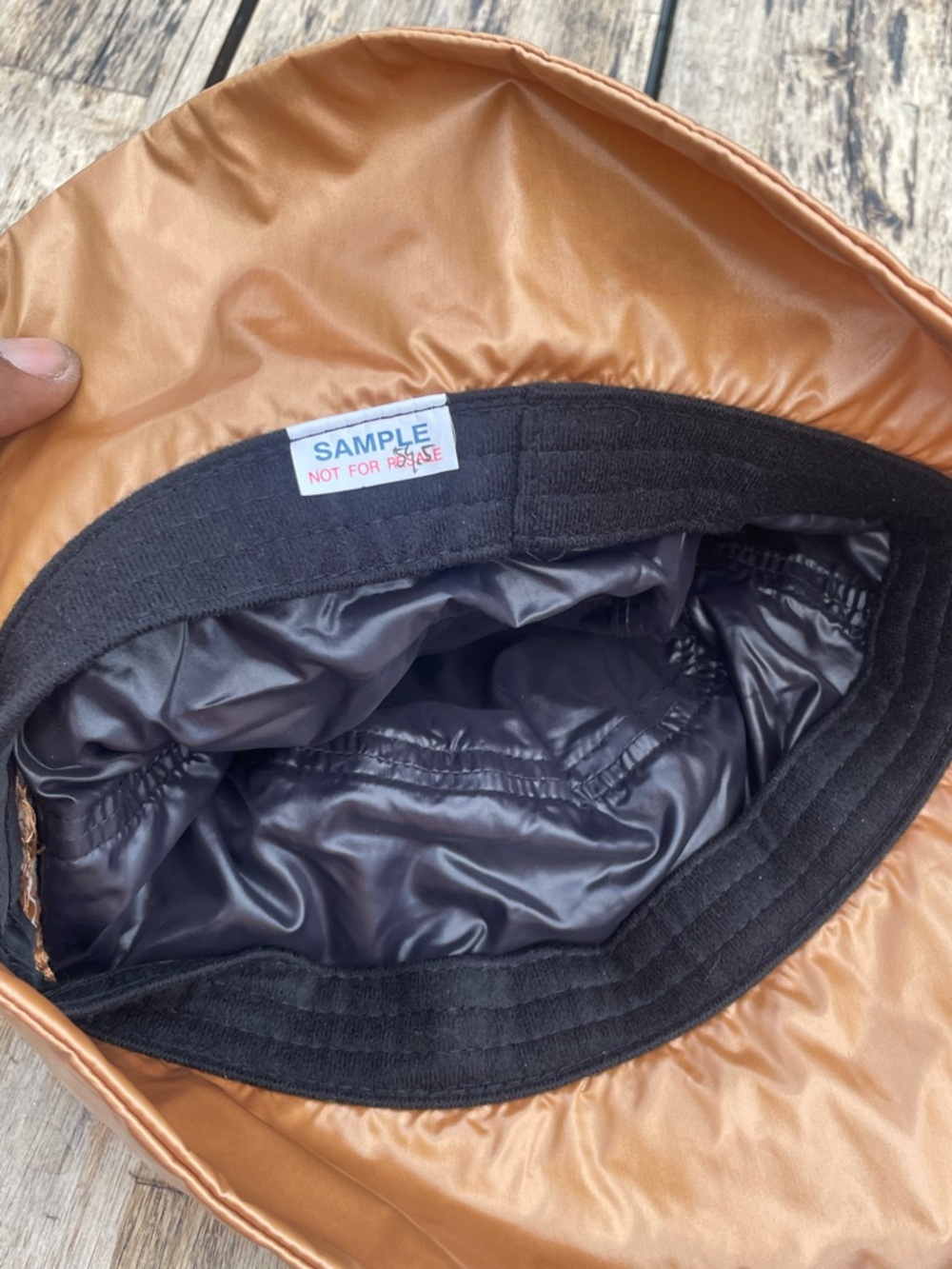 Alo Puffer Bucket Hat - Tan [SAMPLE] - Picture 3 of 3